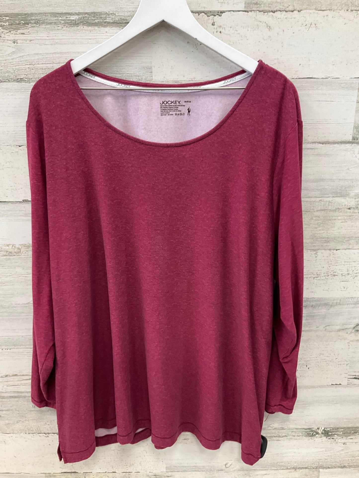 Top Long Sleeve Basic By Jockey In Pink, Size: 3x