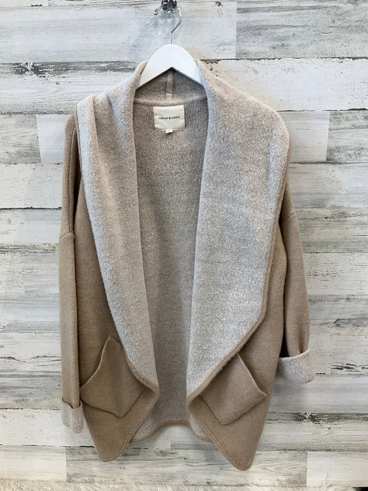 Sweater Cardigan By Thread And Supply In Tan, Size: S