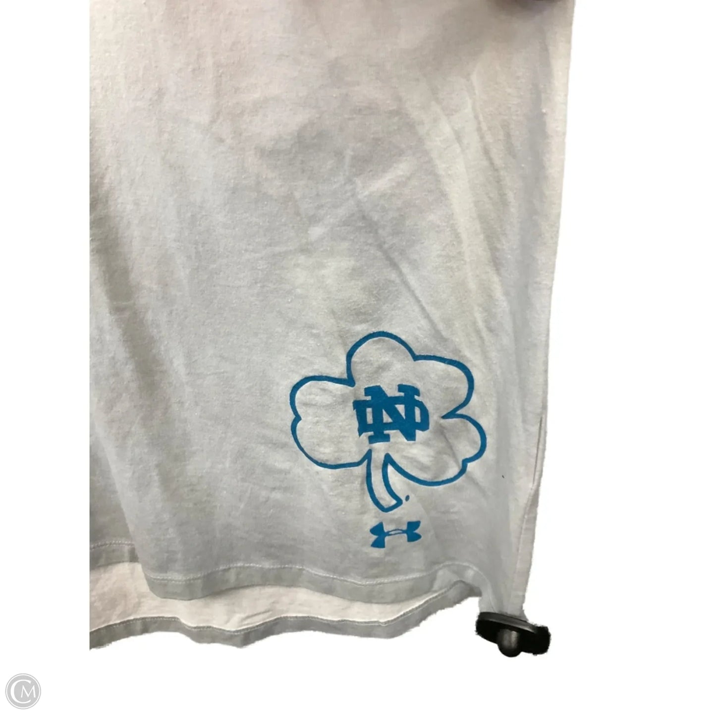 Athletic Top Short Sleeve By Under Armour In White, Size: 2x