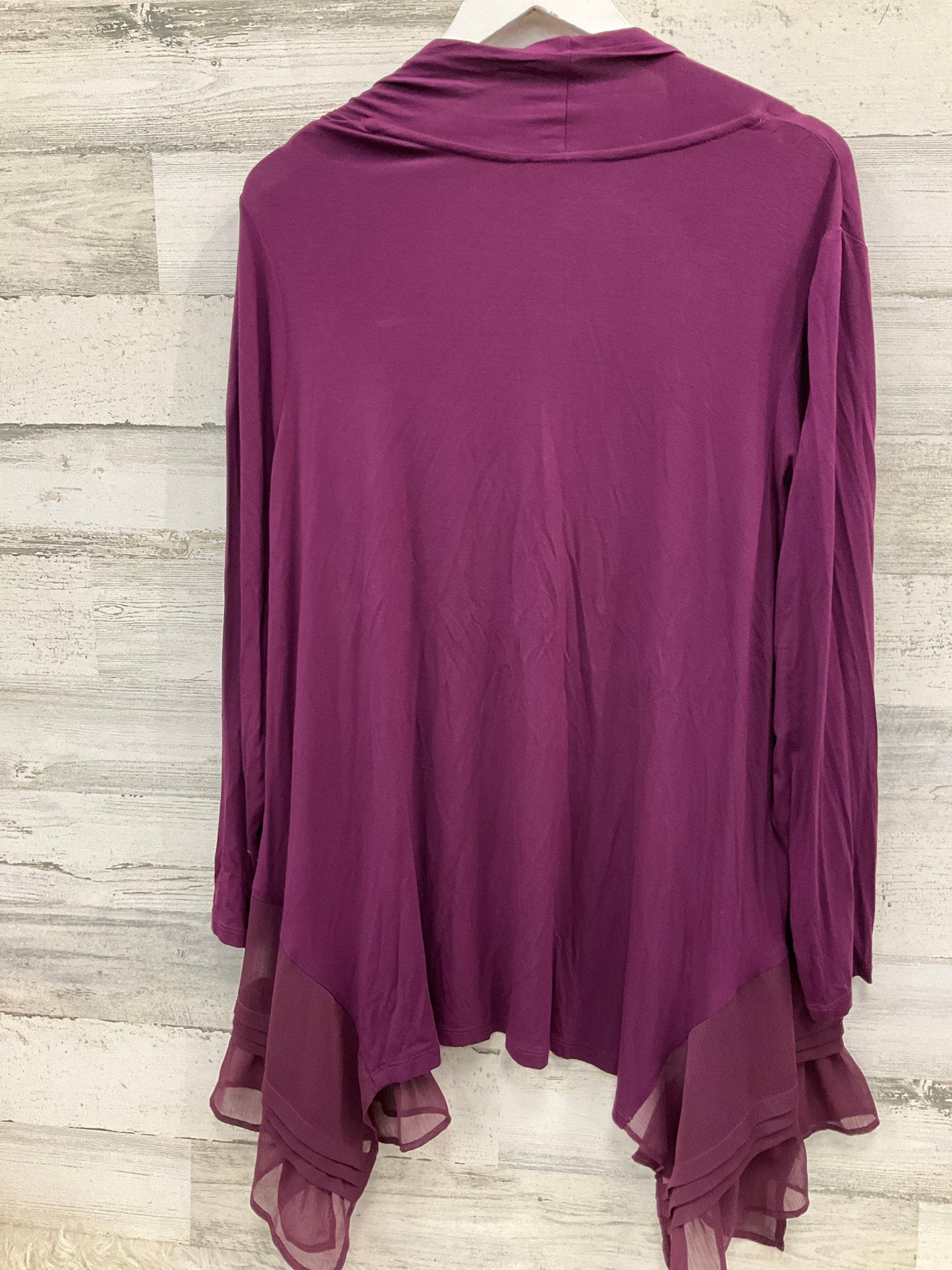 Cardigan By Logo In Purple, Size: 1x