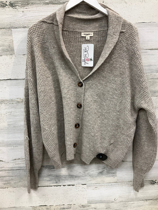 Sweater Cardigan By Ee Some In Tan, Size: M