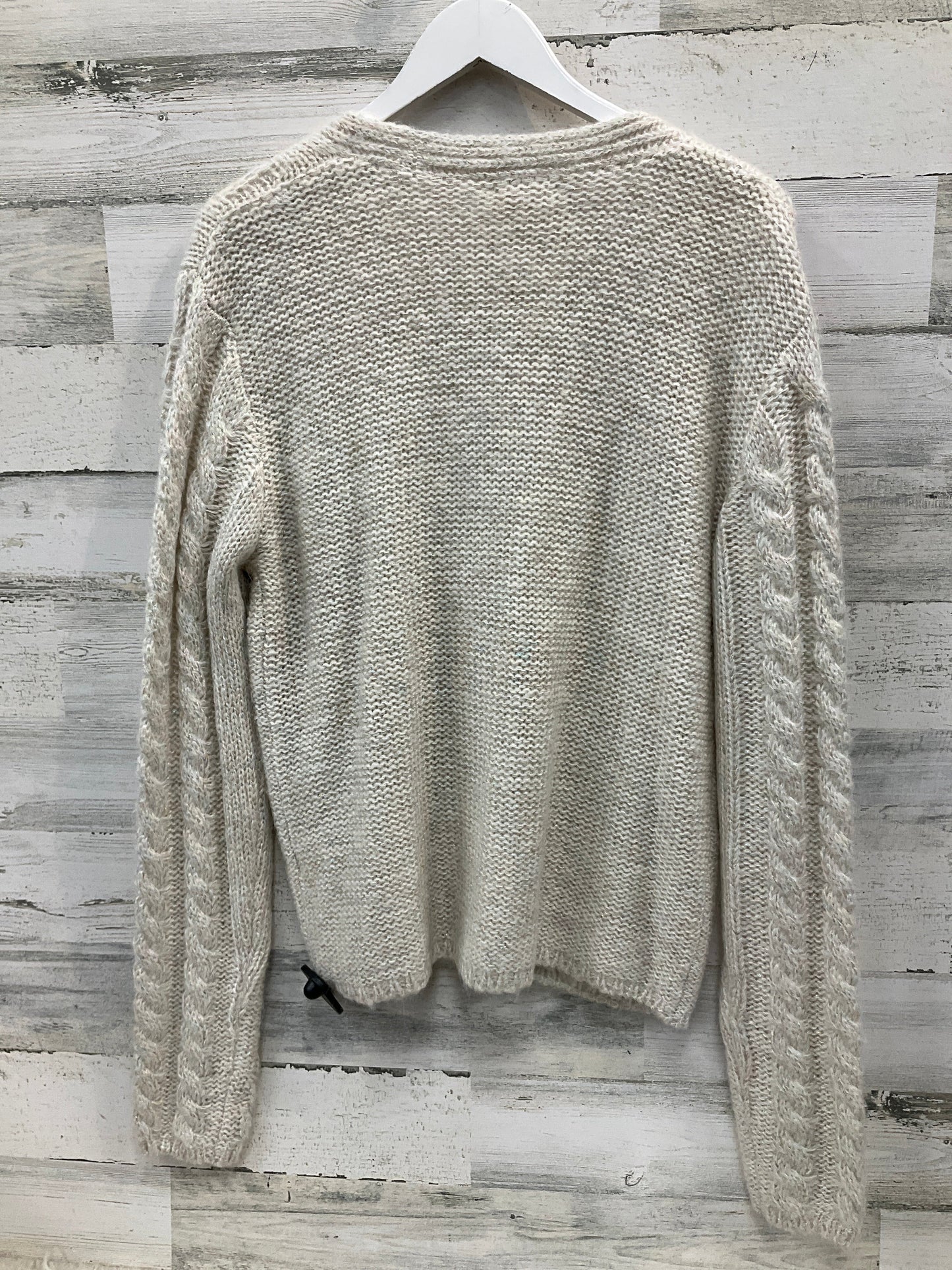 Sweater Cardigan By Ee Some In Cream, Size: L