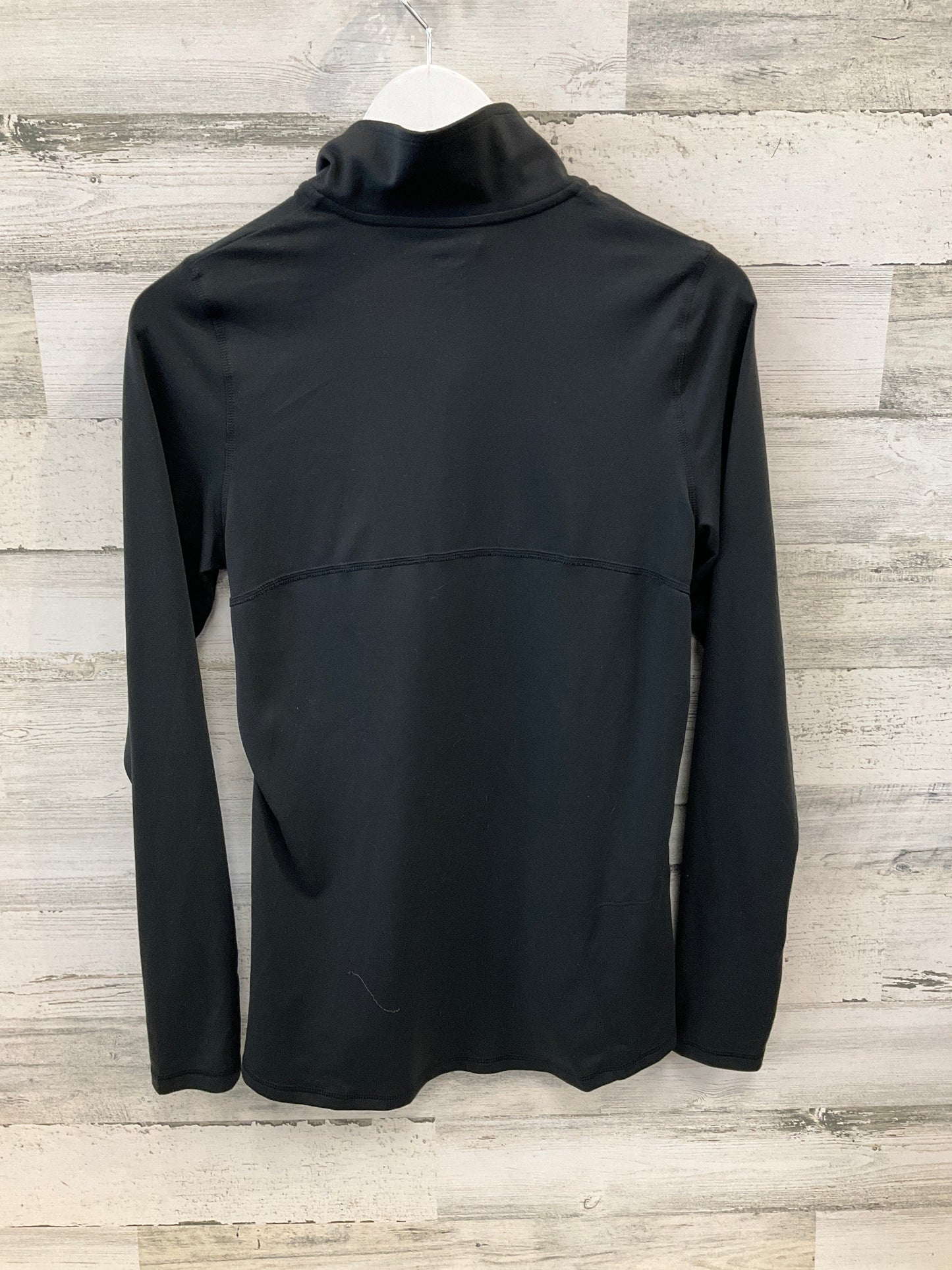 Athletic Top Long Sleeve Collar By Champion In Black, Size: M