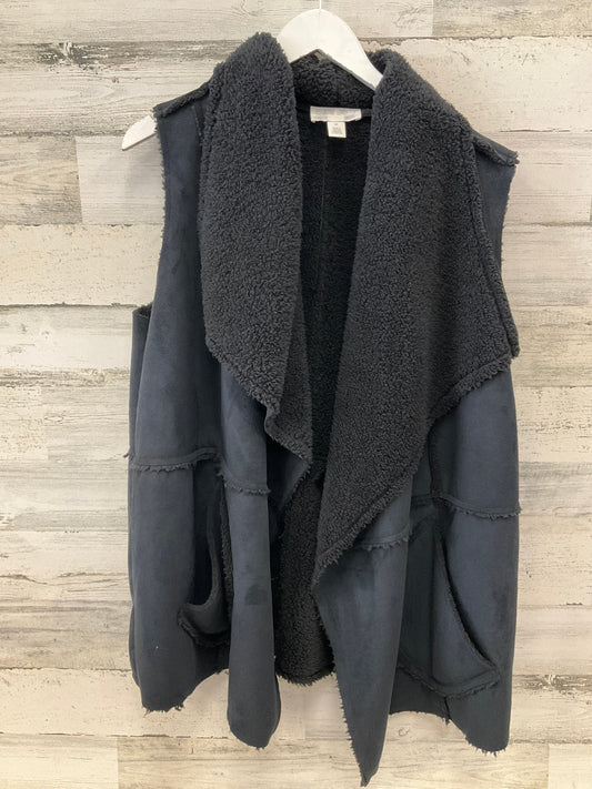 Vest Faux Fur & Sherpa By Caslon In Black, Size: 2x