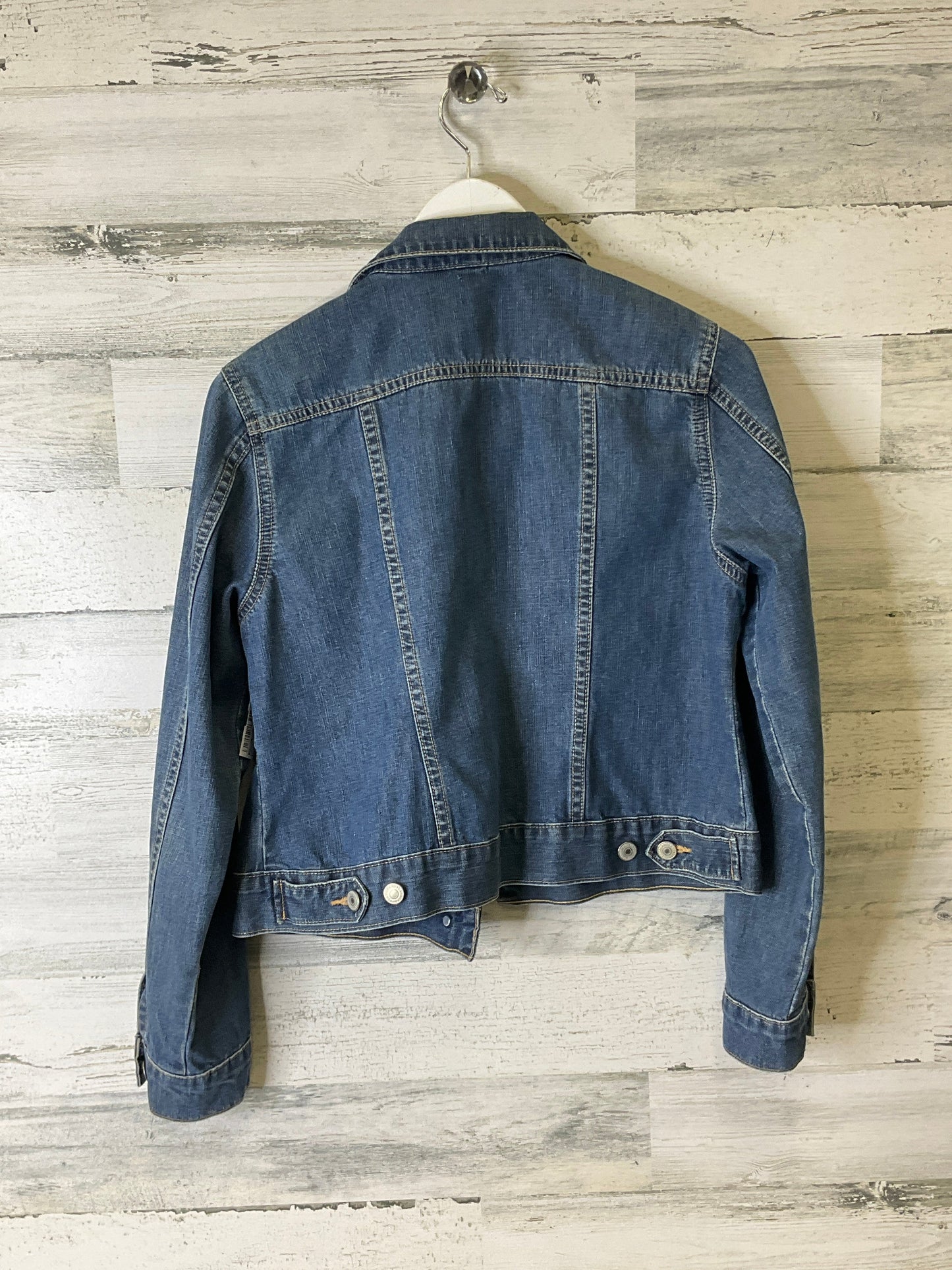 Jacket Denim By Lands End In Blue Denim, Size: M