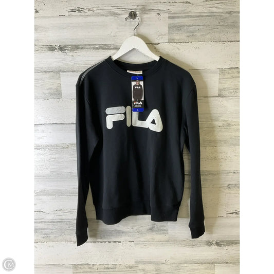 Sweatshirt Crewneck By Fila In Black, Size: L