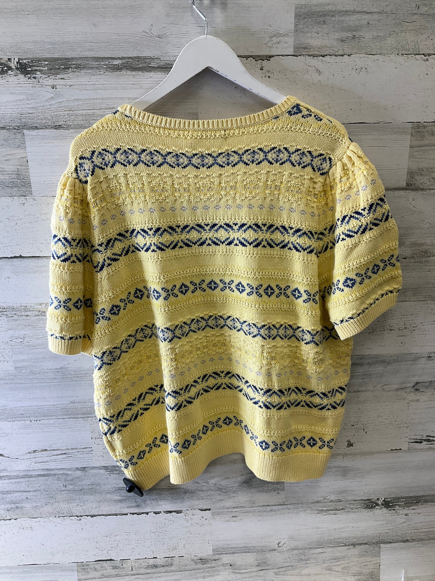 Sweater Short Sleeve By Ralph Lauren In Yellow, Size: 3x