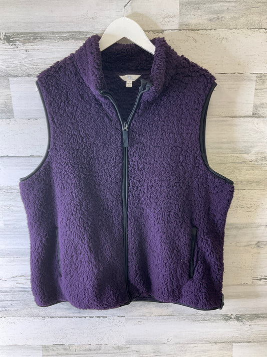 Vest Fleece By Time And Tru In Purple, Size: 1x