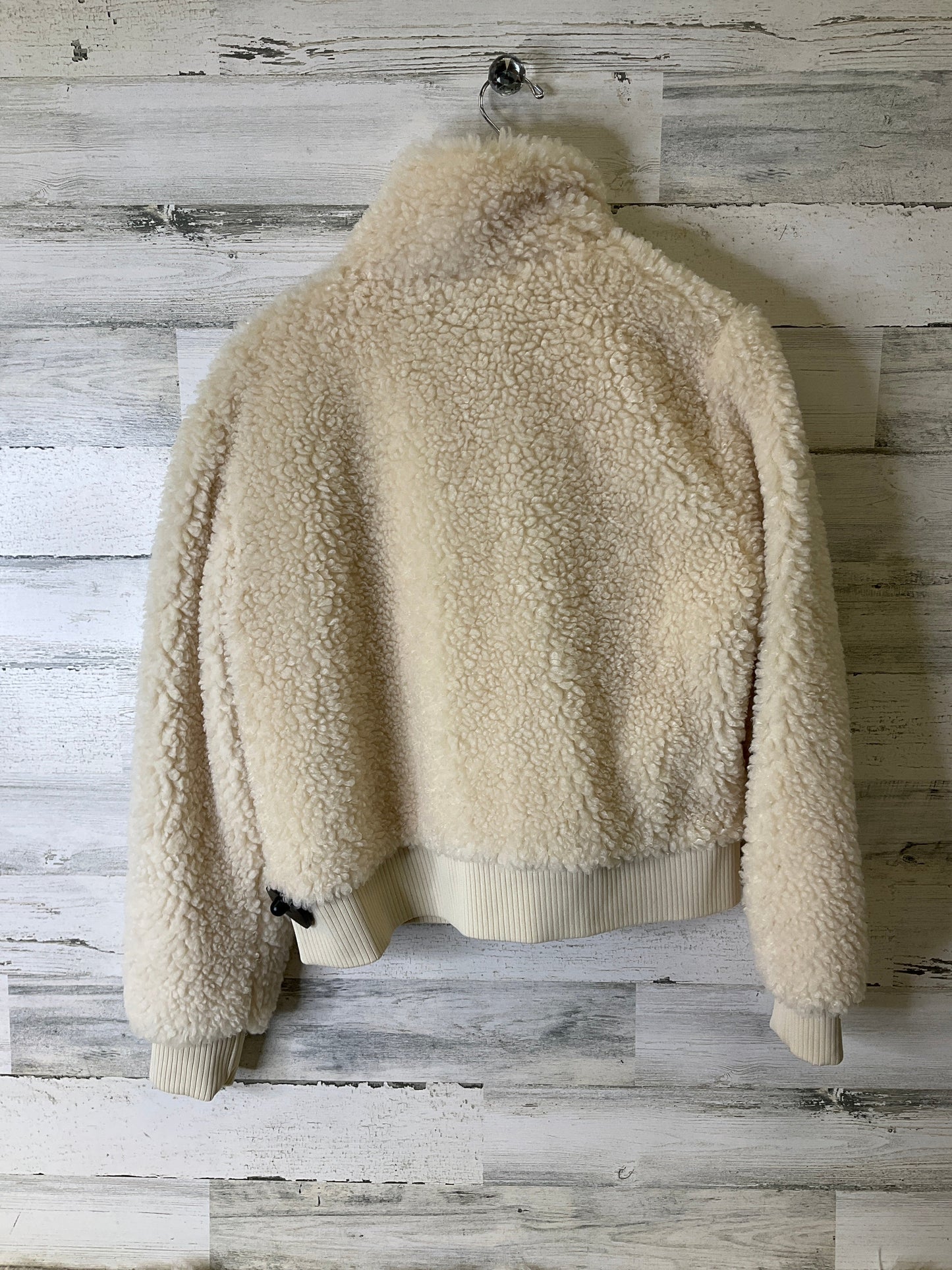 Jacket Faux Fur & Sherpa By Zara In Cream, Size: Xl