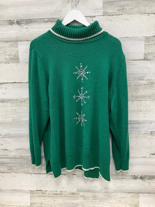 Sweater By Quaker Factory In Green, Size: 1x