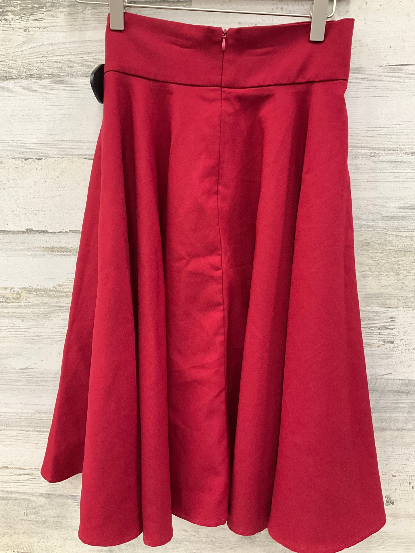 Skirt Midi By Shein In Red, Size: 8