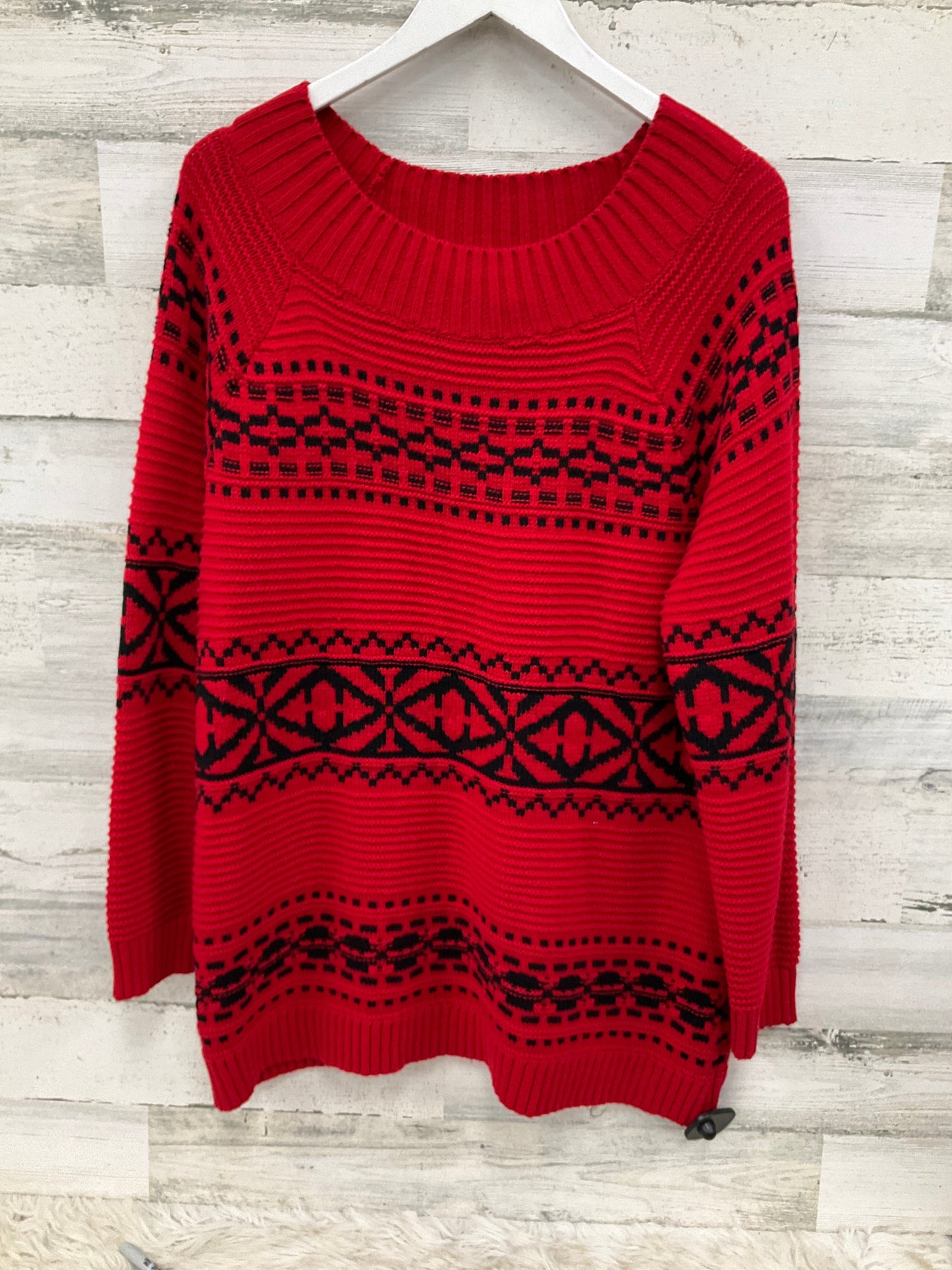 Sweater By Chaps In Red, Size: Xl