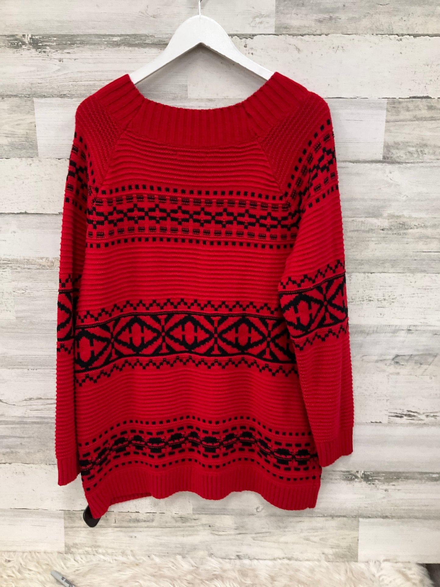 Sweater By Chaps In Red, Size: Xl