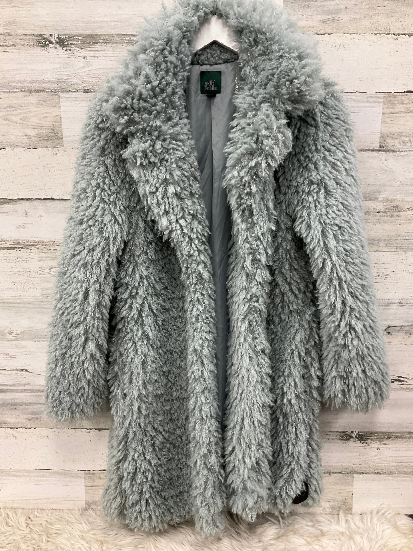 Coat Faux Fur & Sherpa By Wild Fable In Grey, Size: M