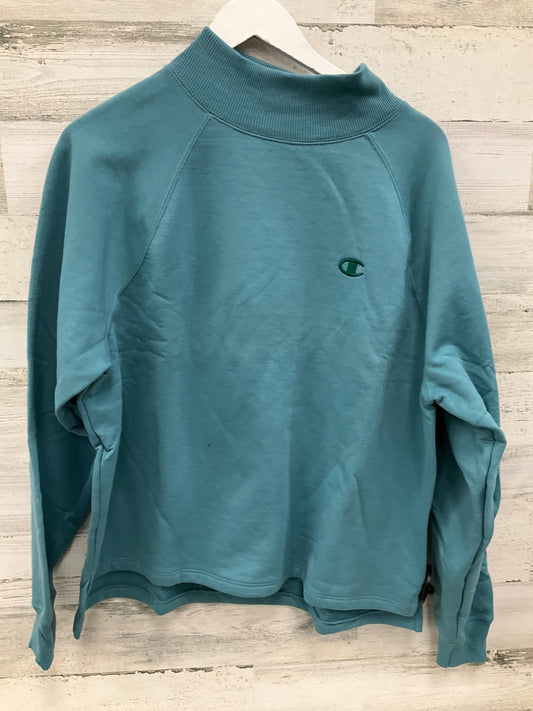 Athletic Sweatshirt Collar By Champion In Aqua, Size: Xl