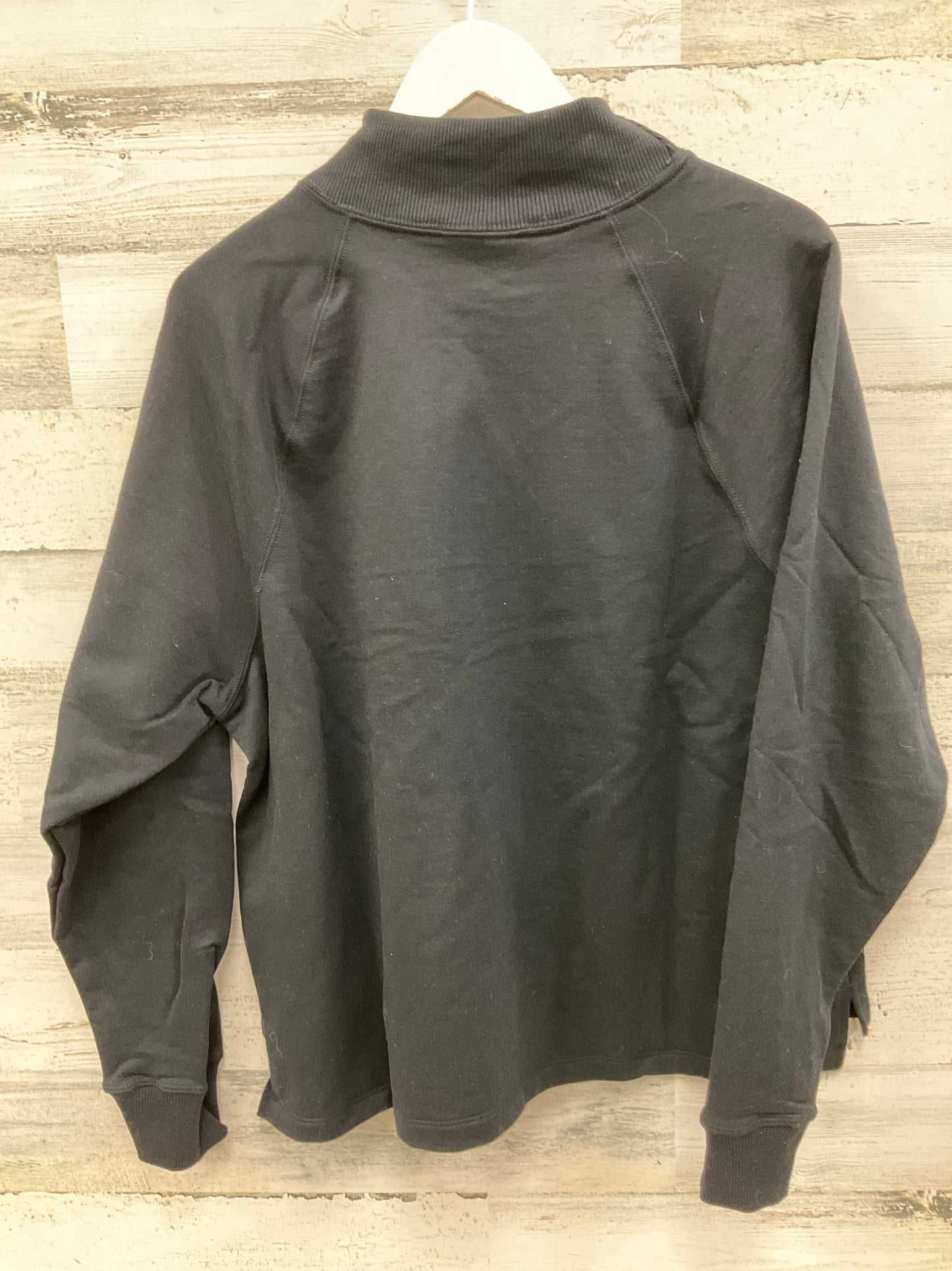 Athletic Top Long Sleeve Collar By Champion In Black, Size: Xl