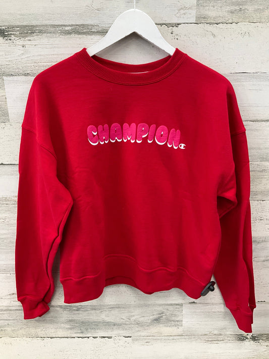 Athletic Sweatshirt Crewneck By Champion In Red, Size: S