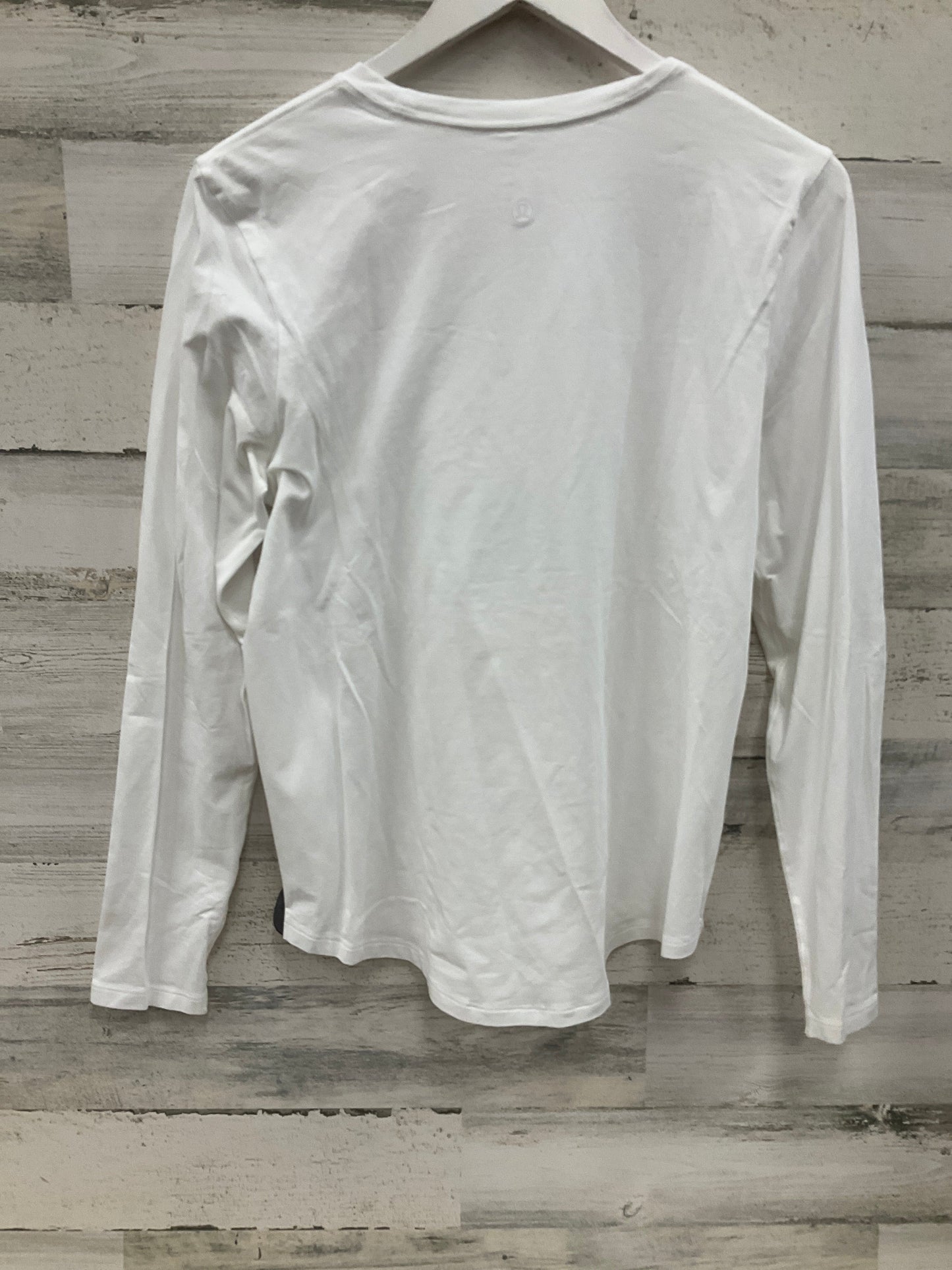 Athletic Top Long Sleeve Crewneck By Lululemon In White, Size: 8