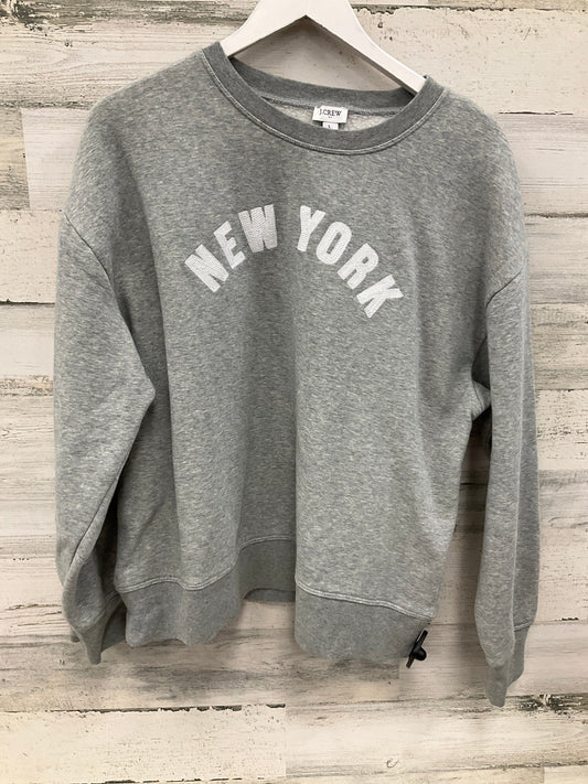 Sweatshirt Crewneck By J. Crew In Grey, Size: L