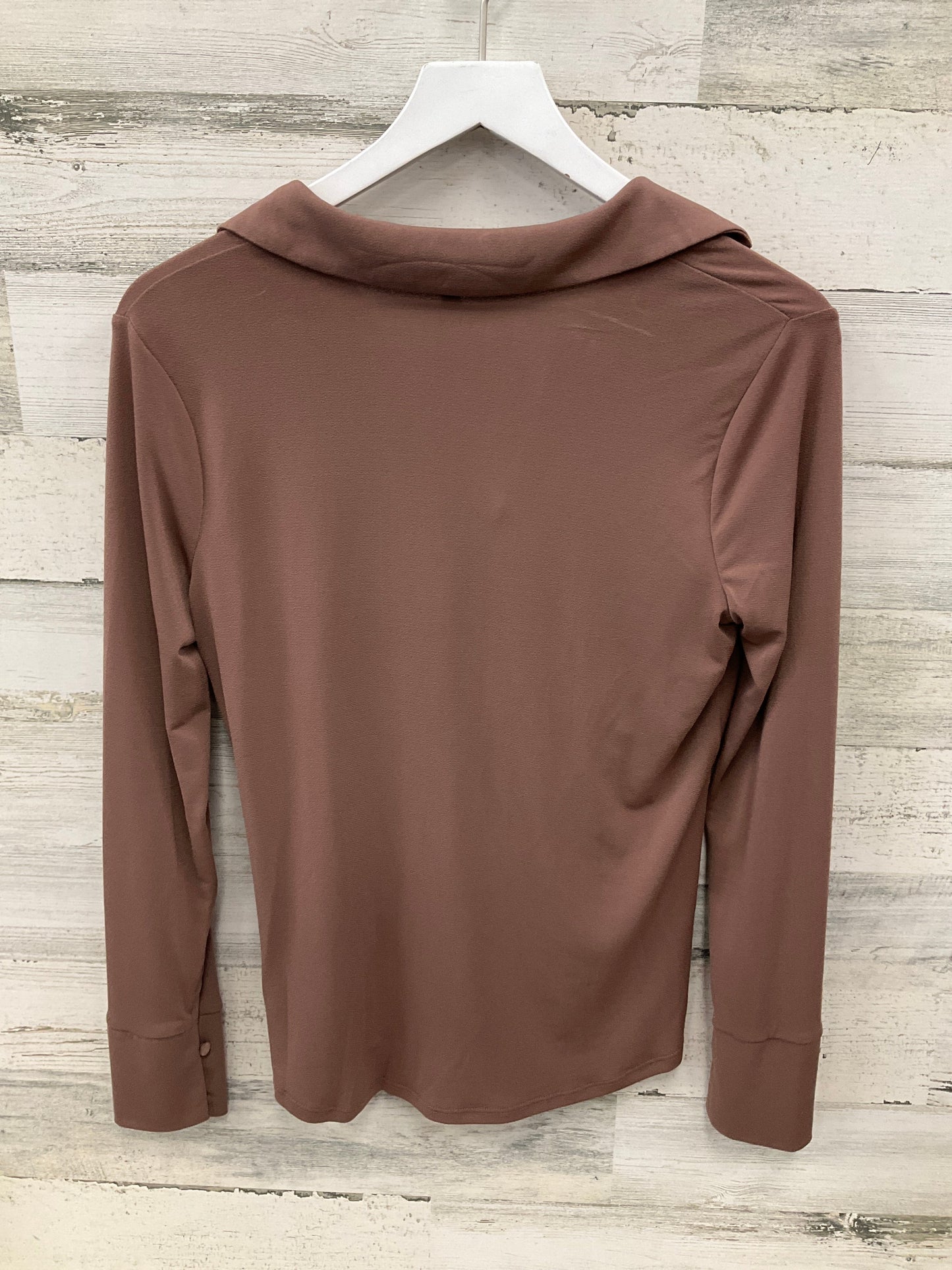 Top Long Sleeve By Adrianna Papell In Brown, Size: Xs