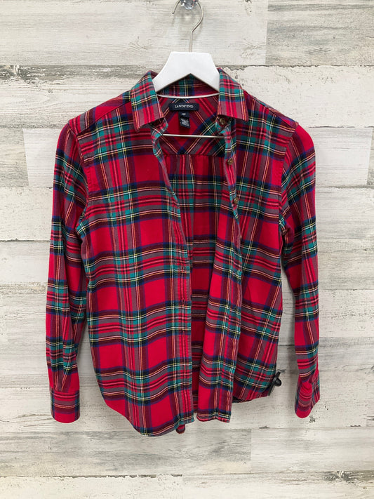 Top Long Sleeve By Lands End In Red, Size: Xsp