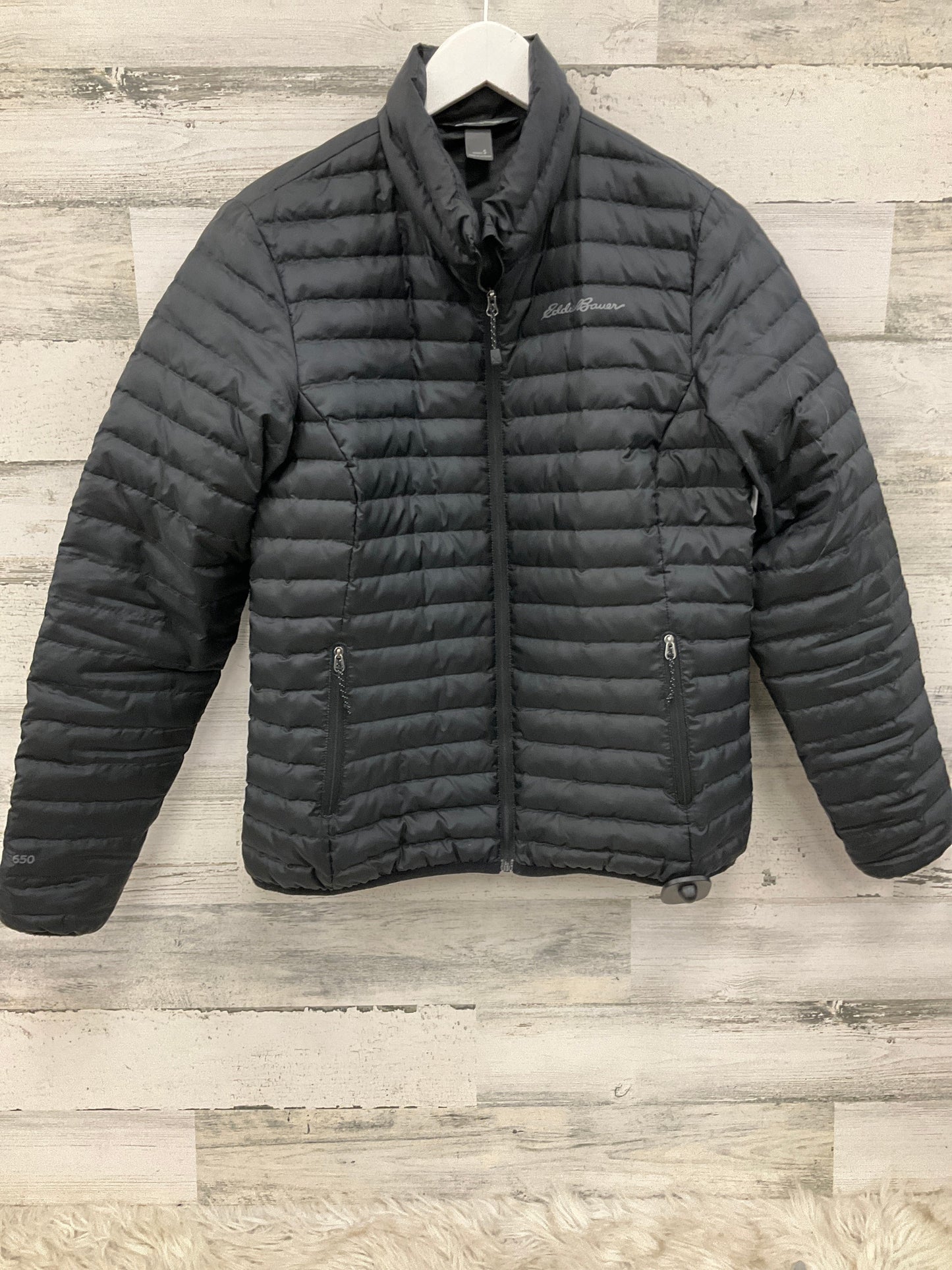 Jacket Puffer & Quilted By Eddie Bauer In Black, Size: S