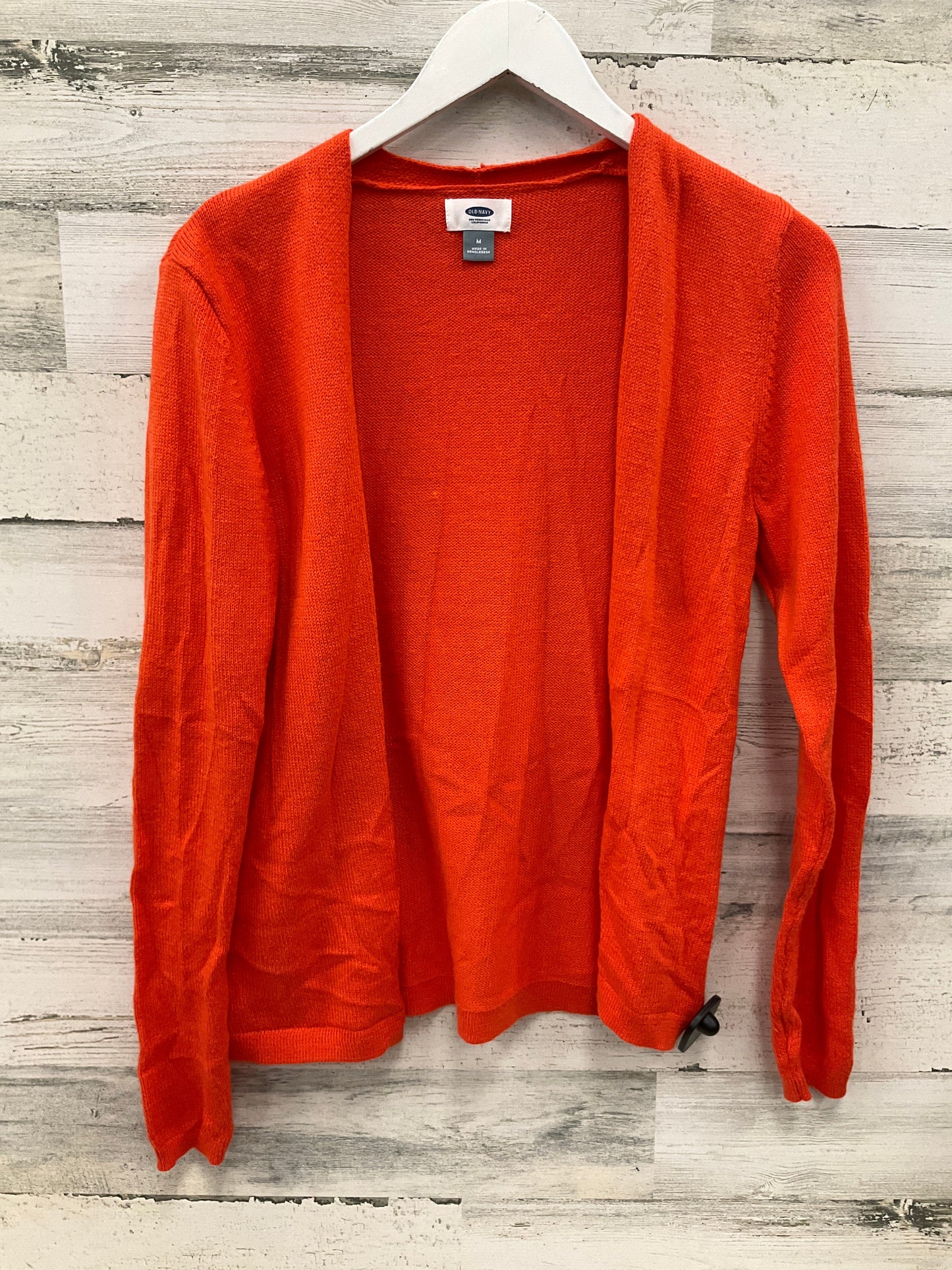 Sweater Cardigan By Old Navy In Orange, Size: M