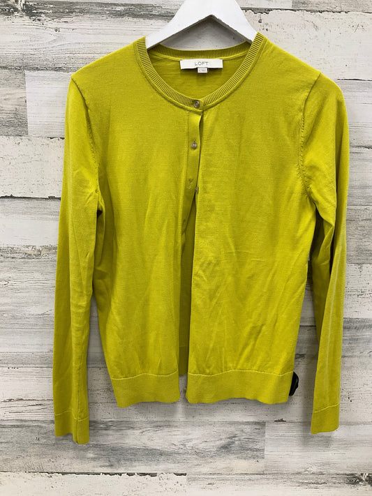 Sweater Cardigan By Loft In Green, Size: L