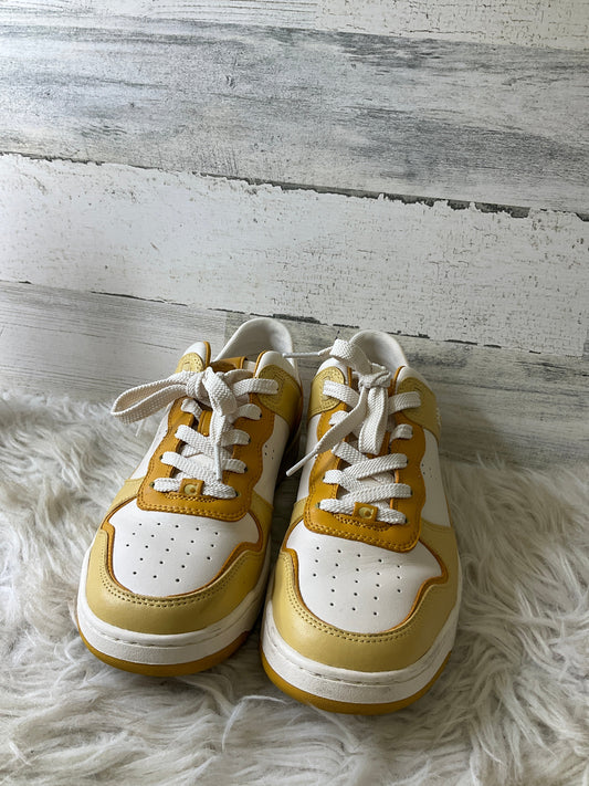 Shoes Designer By Coach In Yellow, Size: 8.5