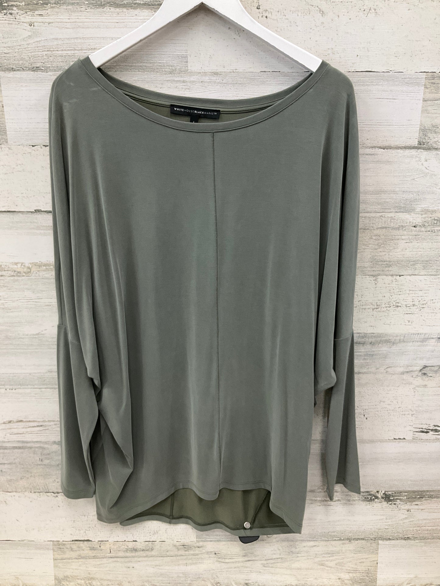 Top Long Sleeve By White House Black Market In Green, Size: L