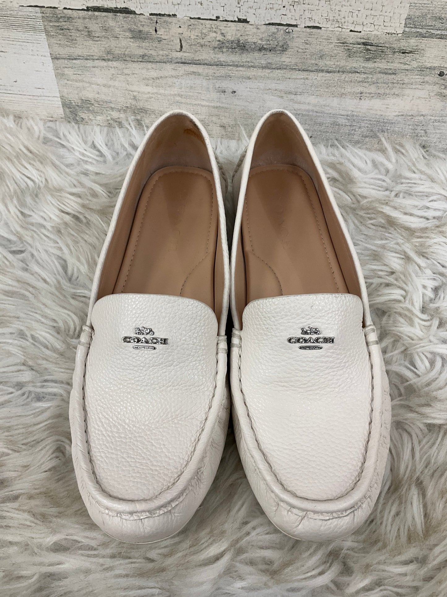 Shoes Designer By Coach In Cream, Size: 9.5