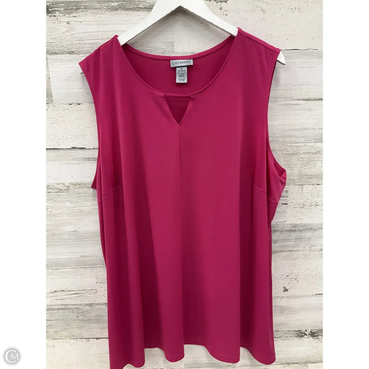 Top Sleeveless By Catherines In Pink, Size: 2x