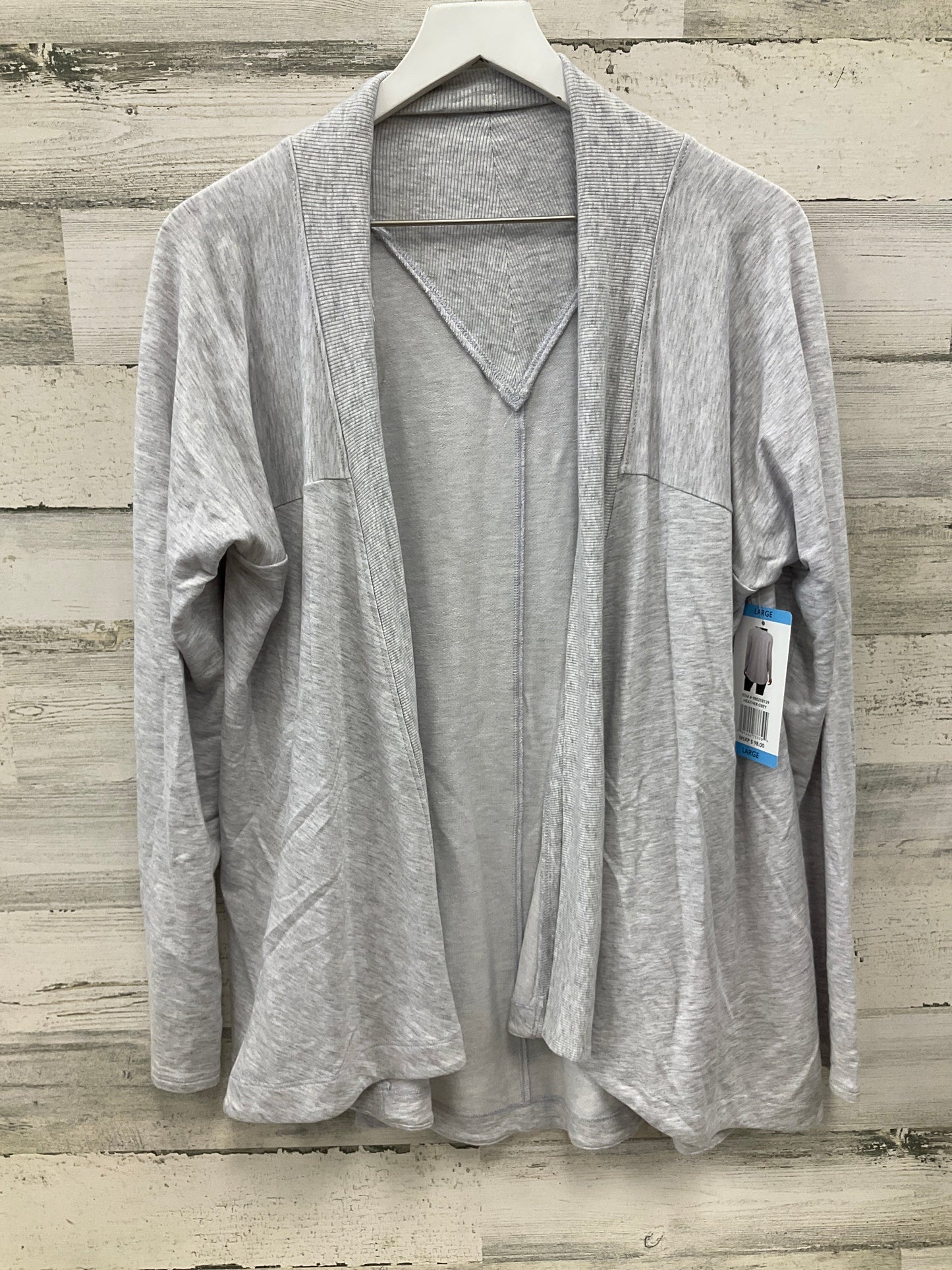 Cardigan By Clothes Mentor In Grey, Size: L