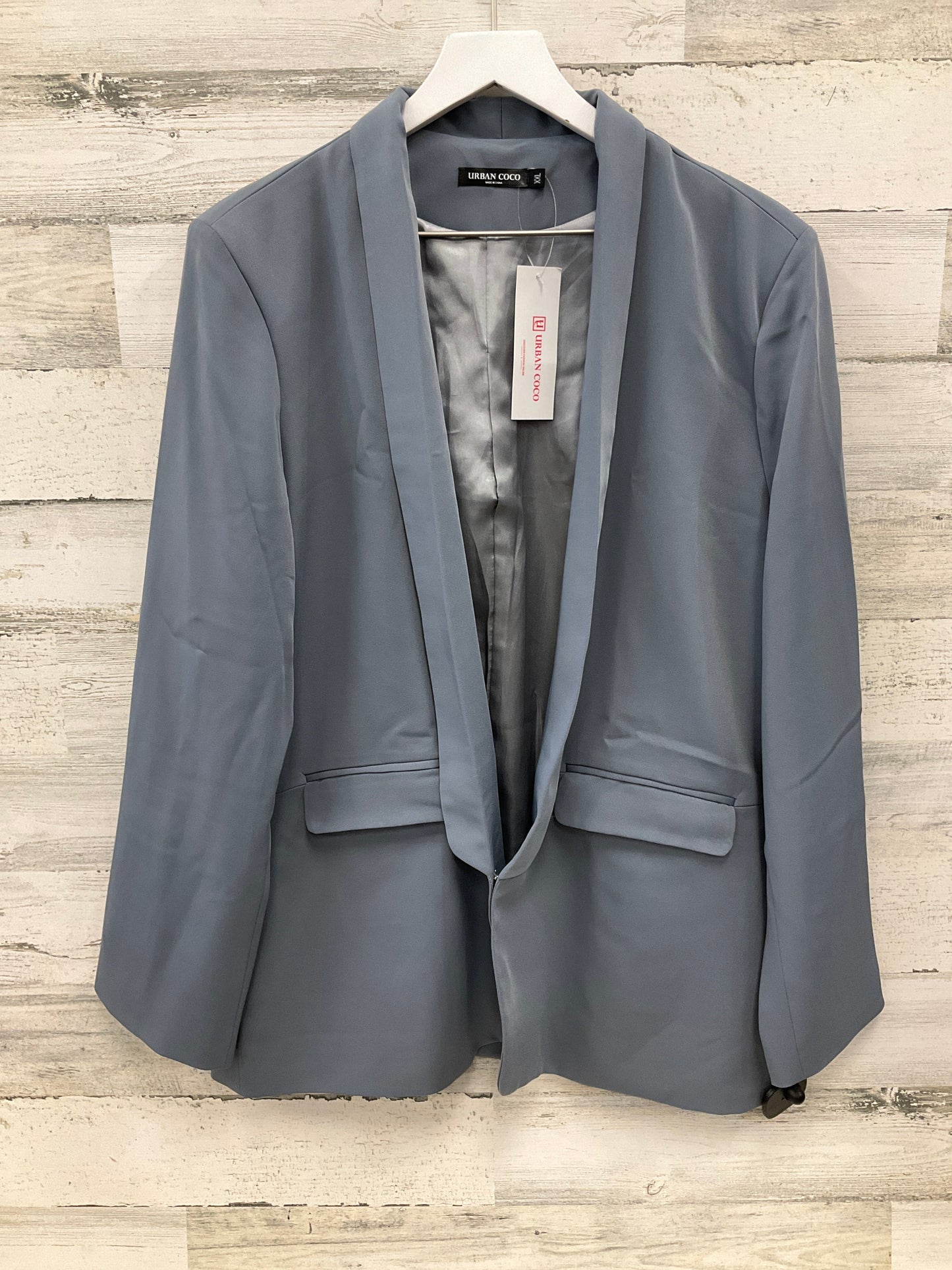 Blazer By Clothes Mentor In Grey, Size: 2x