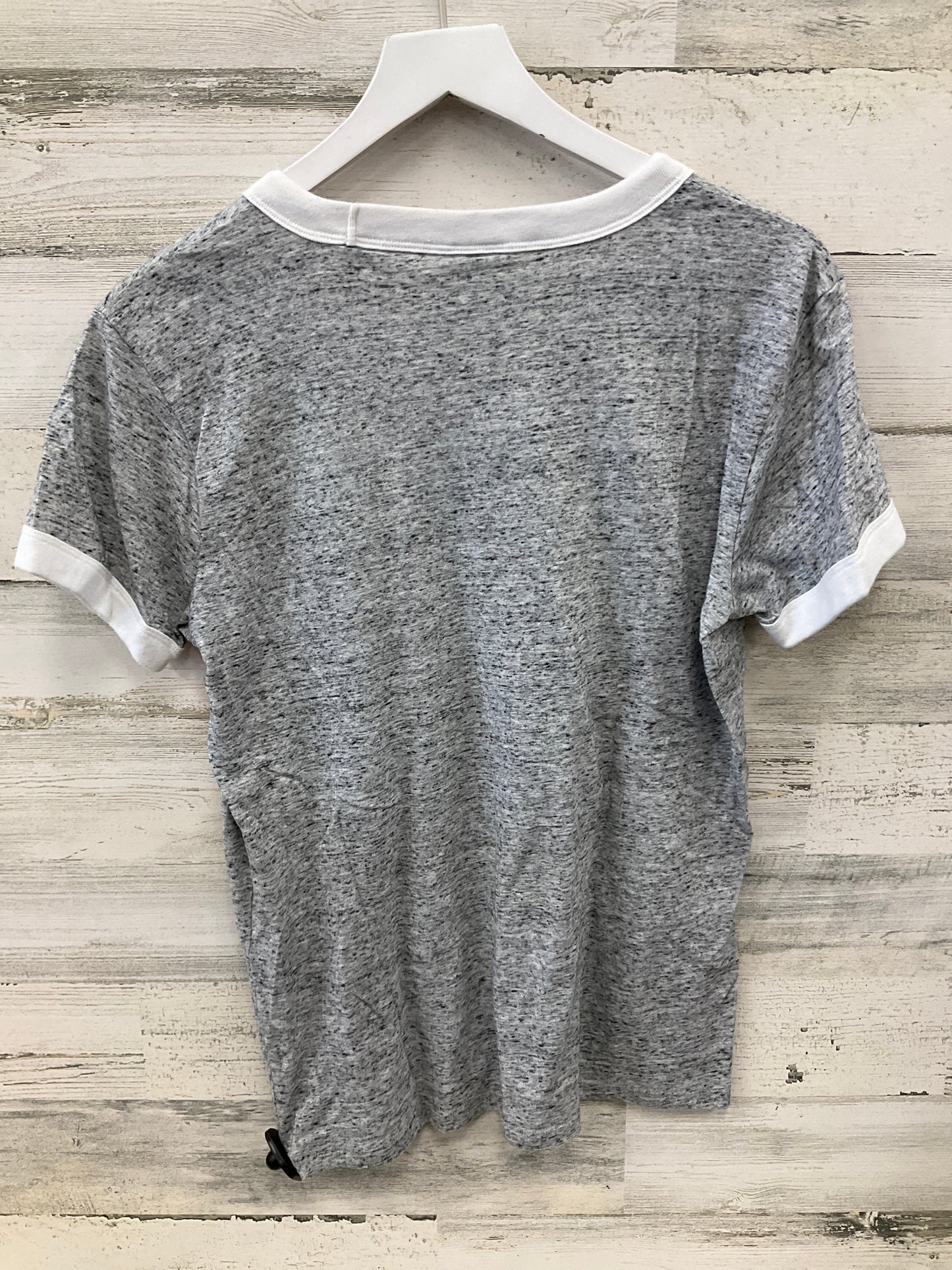 Top Short Sleeve By Pink In Grey, Size: L