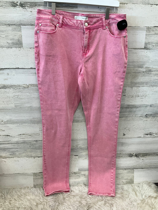 Jeans Straight By Cato In Pink, Size: 12