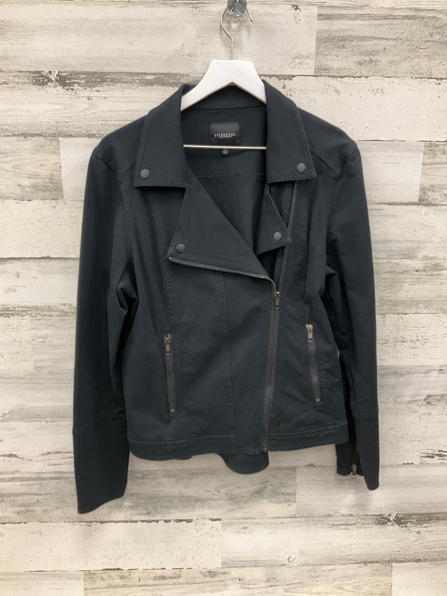 Jacket Moto By Liverpool In Black, Size: L