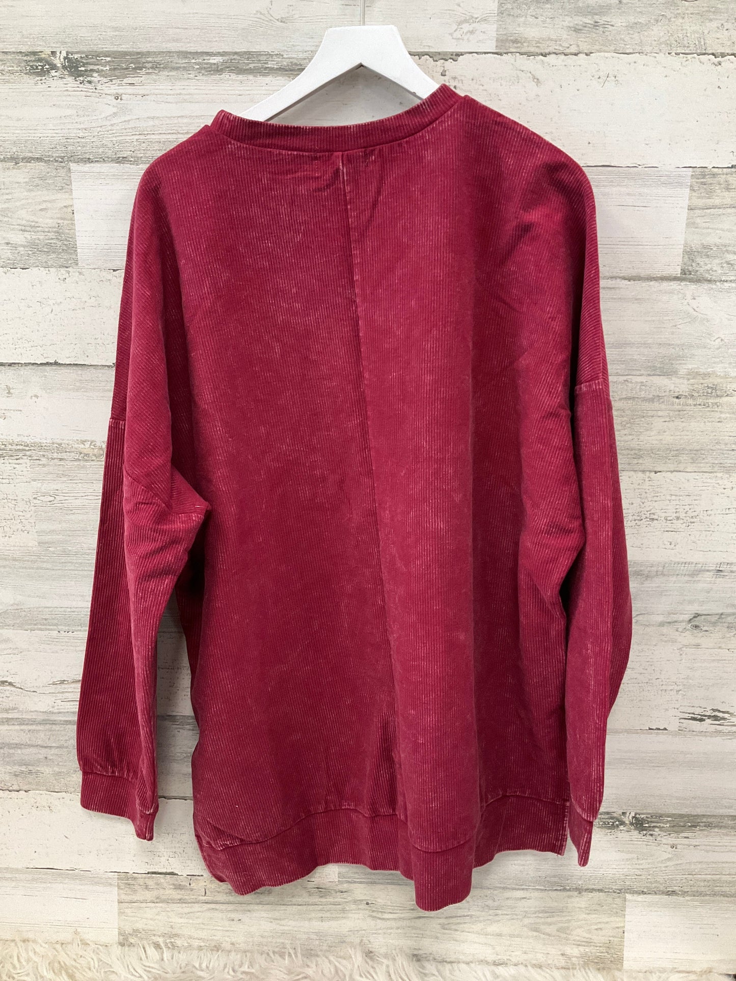 Top Long Sleeve By Clothes Mentor In Red, Size: 3x