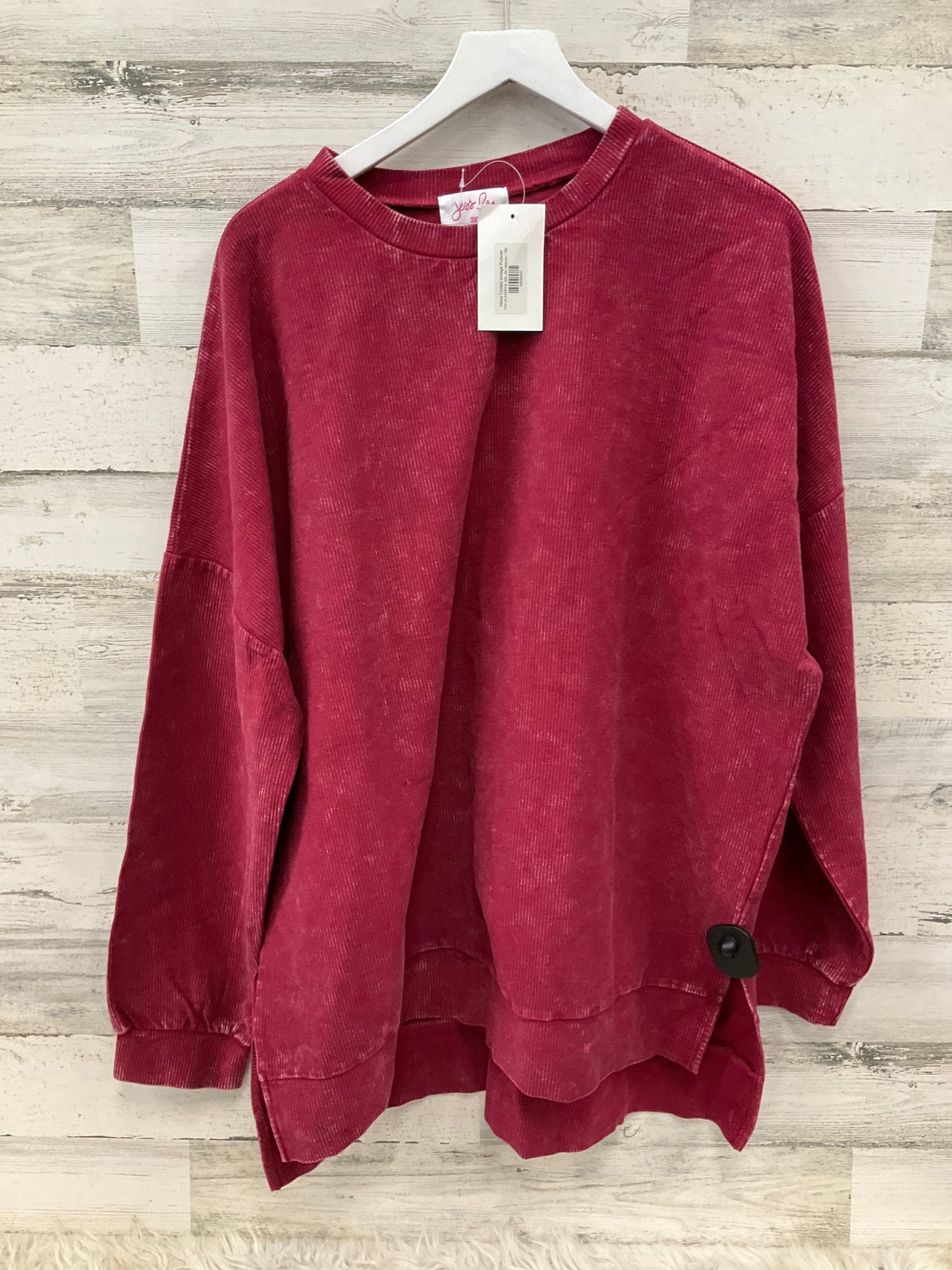 Top Long Sleeve By Clothes Mentor In Red, Size: 3x