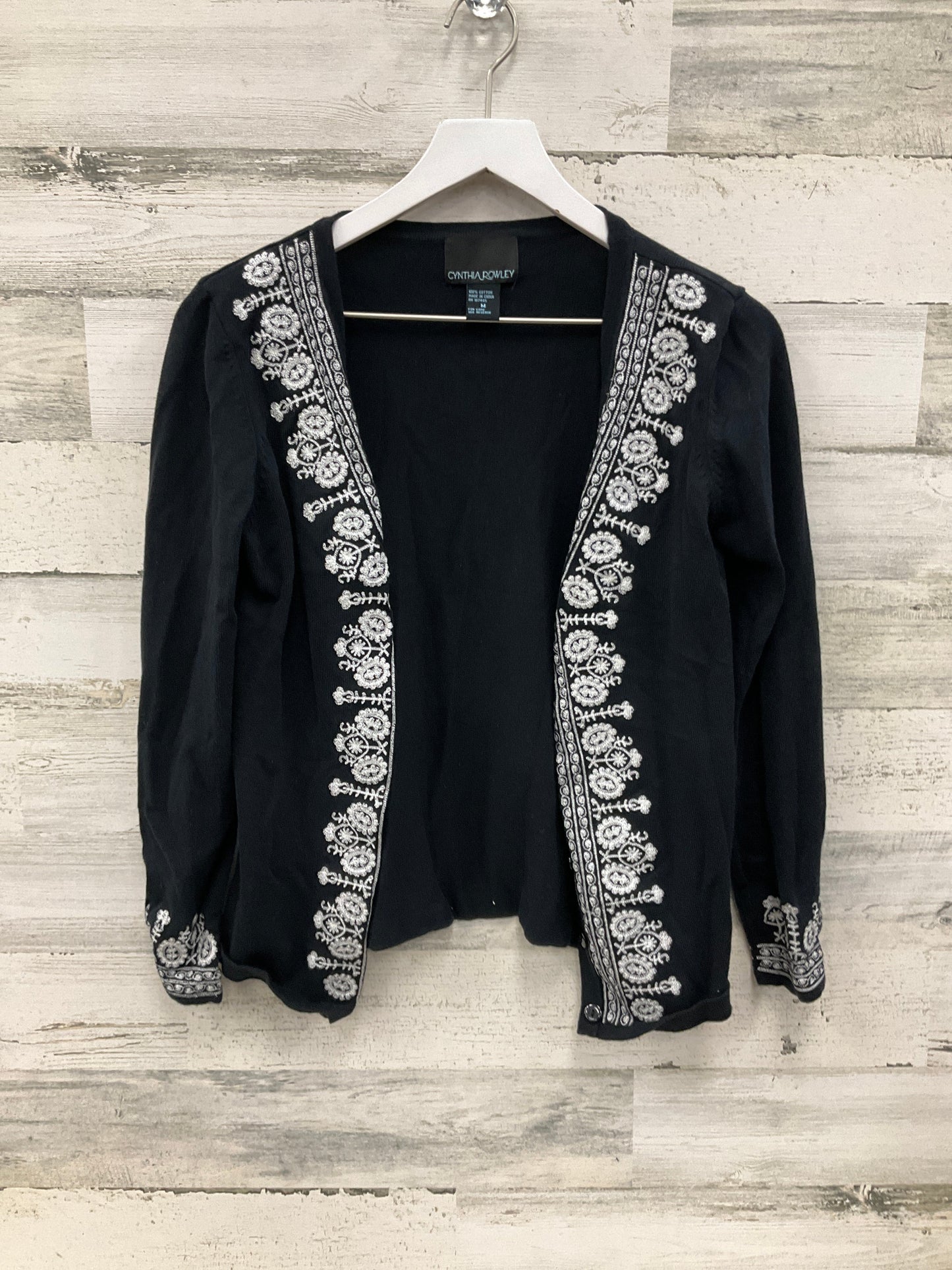 Sweater Cardigan By Cynthia Rowley In Black, Size: M