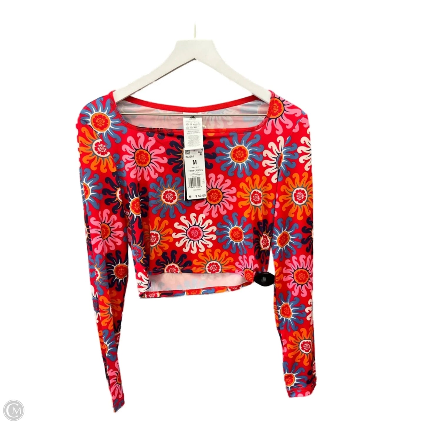 Athletic Top Long Sleeve Crewneck By Adidas In Multi-colored, Size: M