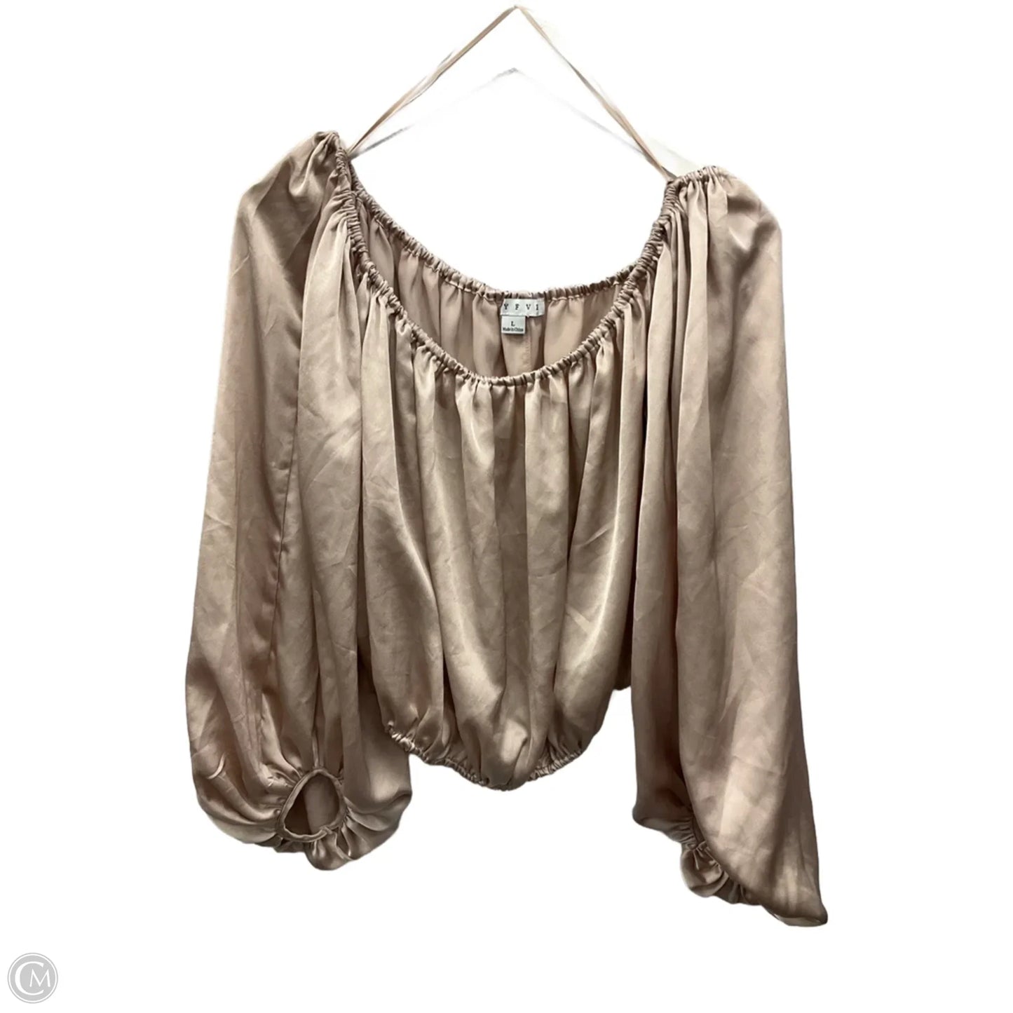 Top Long Sleeve By Hyfve In Rose Gold, Size: L