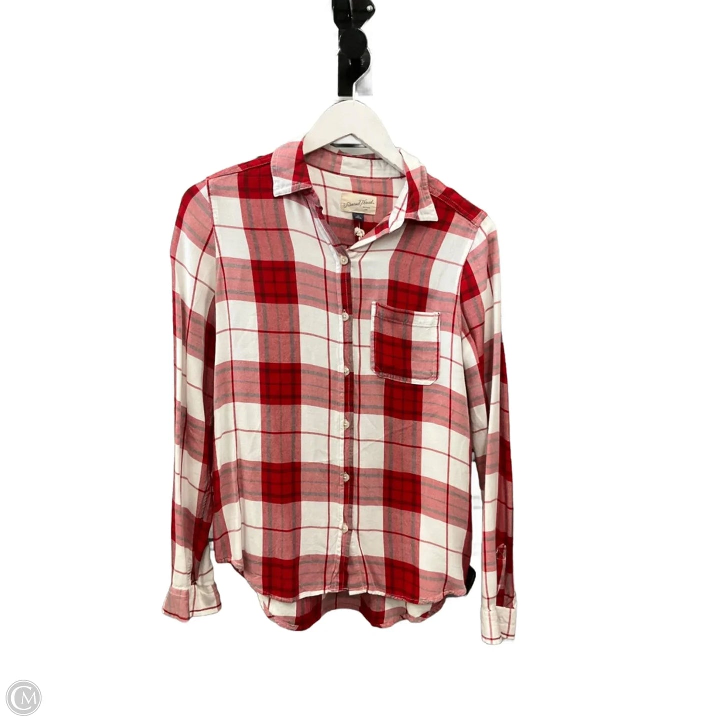 Top Long Sleeve By Universal Thread In Red & White, Size: Xs