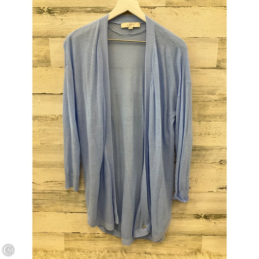 Sweater Cardigan By Loft In Blue, Size: M