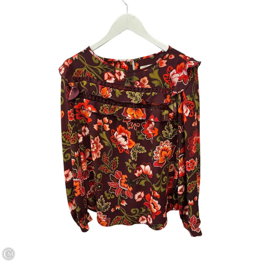 Top Long Sleeve By Loft In Purple, Size: M