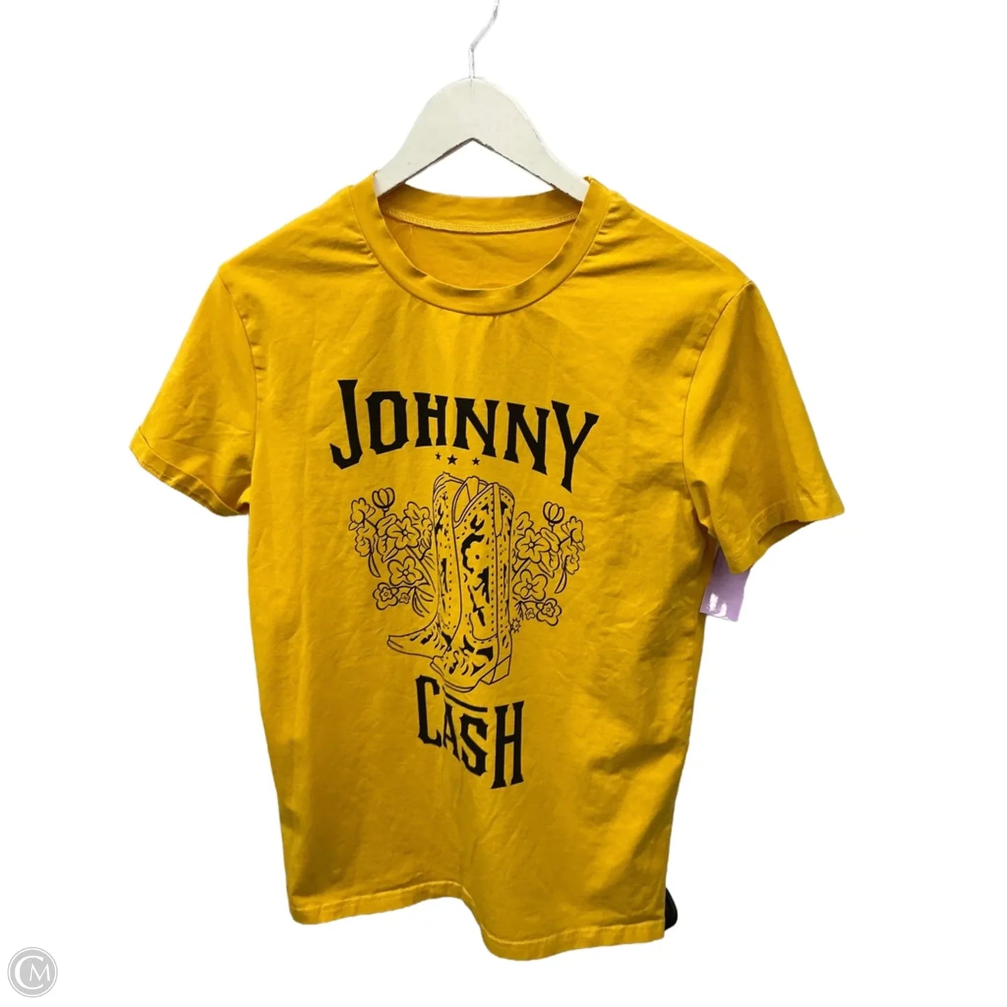 Top Short Sleeve By Clothes Mentor In Gold, Size: M