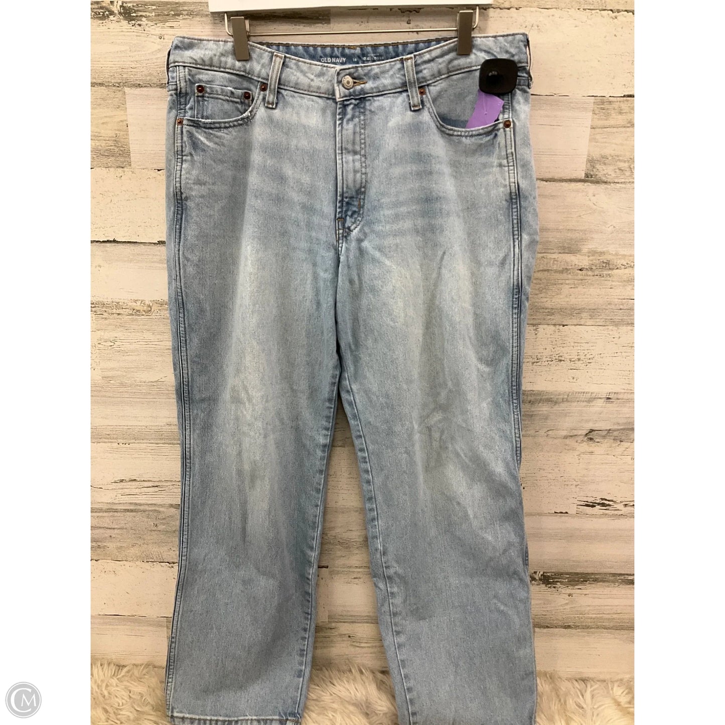 Jeans Straight By Old Navy In Blue Denim, Size: 14