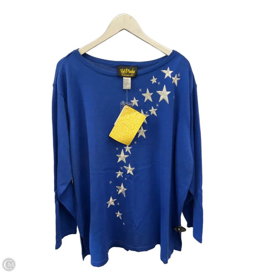 Sweater By Bob Mackie Qvc In Blue, Size: 3x