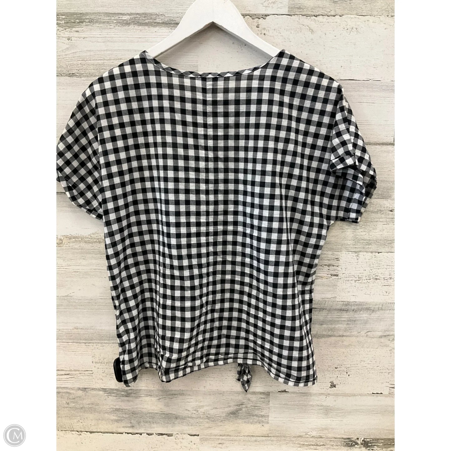 Top Short Sleeve By J. Crew In Black & White, Size: S