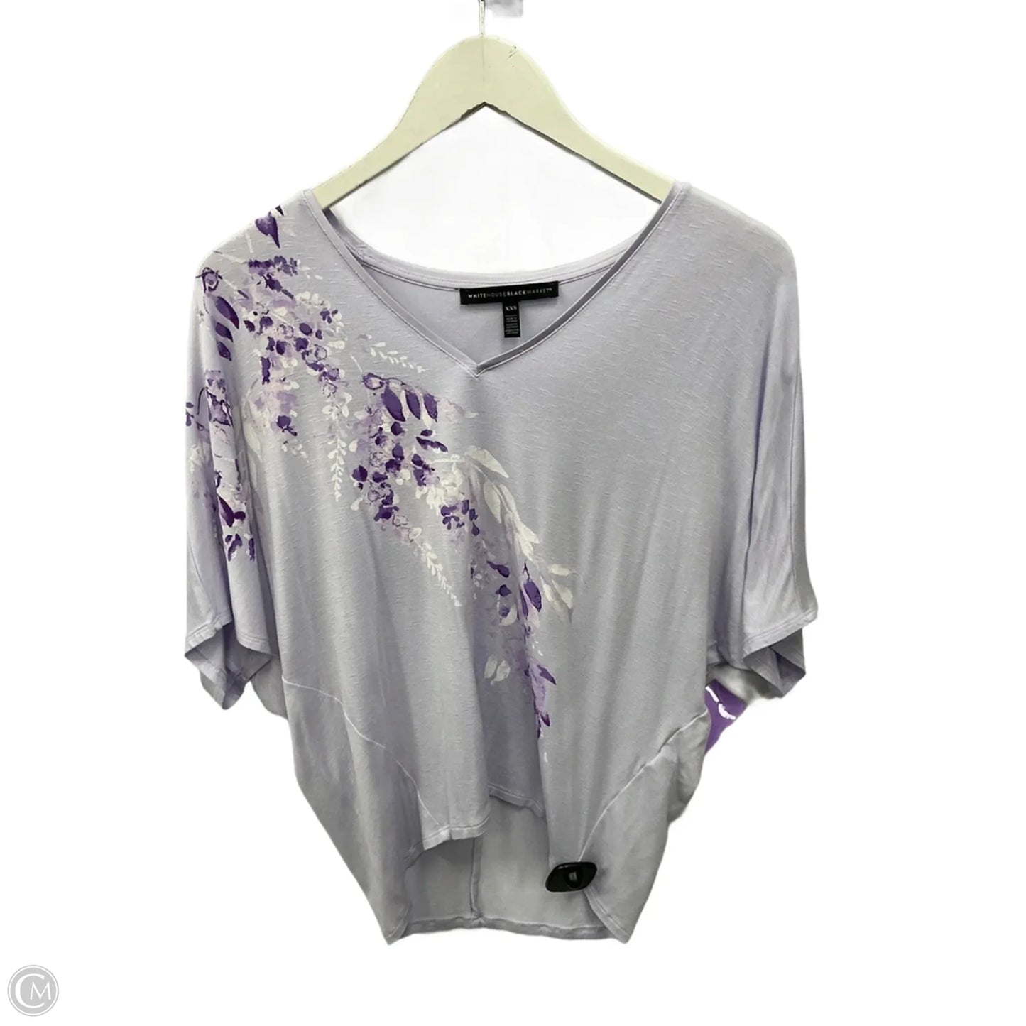 Top Short Sleeve By White House Black Market In Purple, Size: Xxs
